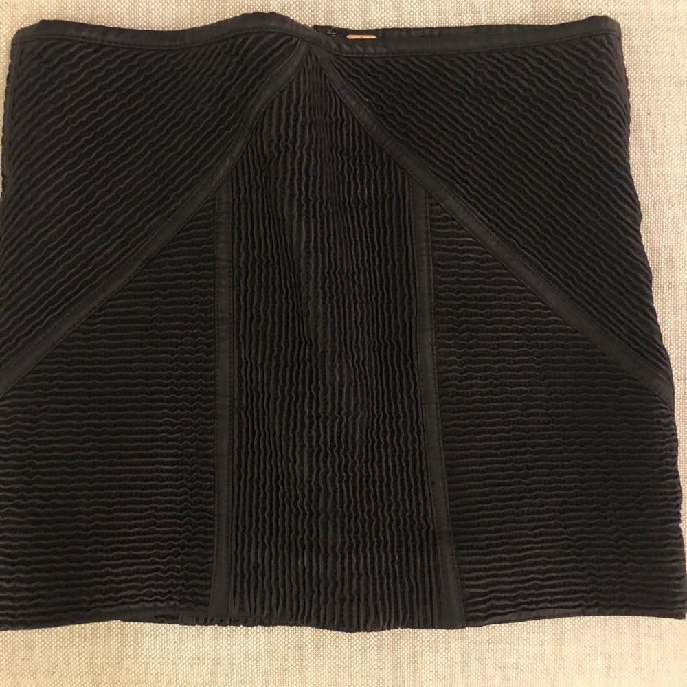 Free People leather mini skirt